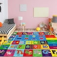 thumbnail image 7 of Kids Play Rug for Playroom, Kids Play Mat ABC Educational Area Rug, Toddler Baby Playroom Mat, Alphabet Animal Soft Non-Slip Kids Rug Carpet for Boy Girl Bedroom 47.2X31.5 INCH,Blue, 7 of 7