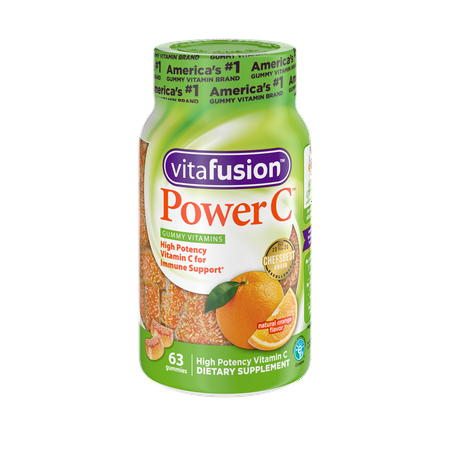 (2 pack) (2 pack) Vitafusion Power C Gummy Vitamins, 63ct