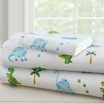 Wildkin Kids 100% Cotton Sheet Set for Boys and Girls - Toddler (Dinosaur Land Blue)