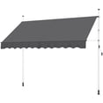 thumbnail image 2 of Renwick Manual 118″ L Retractable Awning with Adjustable Angle & Height, Dark Gray, 2 of 6