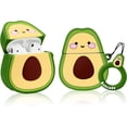 thumbnail image 5 of Compatible con Airpods 1/2 Cute Case, silicona personaje de dibujos animados fruta Airpod Skin Kawaii Funny Fun Cool llavero diseño cubierta niños adolescentes Air pods fundas para niñas niños (3D ag TUNC Sencillez, 5 of 5