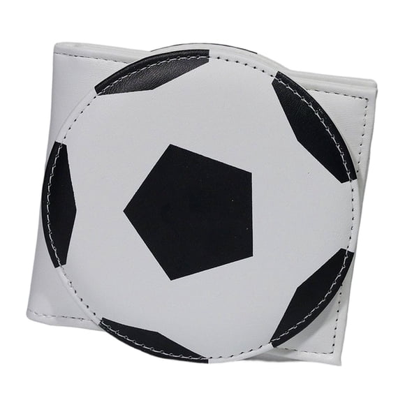 Cartera para adolescentes, tarjetero, ligera, informal, de cuero sintético PU, cartera para niños, hombres y niños. Balón de fútbol