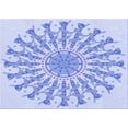 thumbnail image 1 of Ahgly Company Machine Washable Indoor Rectangle Transitional Sky Blue Area Rugs, 2' x 4', 1 of 7