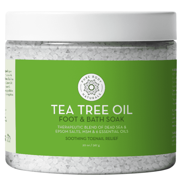 Tea Tree Oil Foot and Bath Soak for Athlete's Foot & Toenail Treatment, 20 oz by Pure Body Naturals
