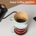 thumbnail image 4 of LHUKSGF Pour Over Ceramic - Cafetera de cerámica con 3 agujeros de fondo plano, cono de filtro lento de porcelana para viajes, camping, oficina, hogar, cafetera..., 4 of 5