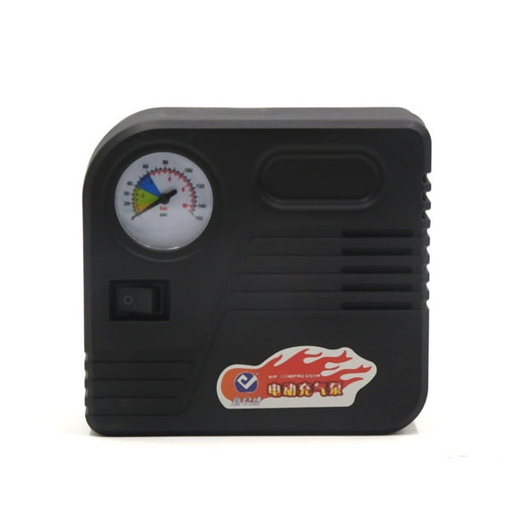 Unique Bargains Black Vehicle Car Portable Electric Pump Air Compressor Tire Inflator 48V