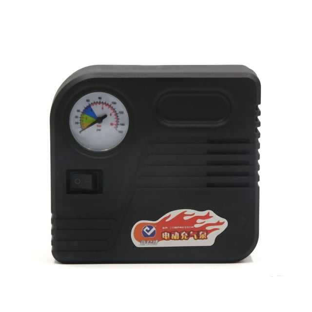 Unique Bargains Black Vehicle Car Portable Electric Pump Air Compressor Tire Inflator 48V