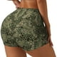 thumbnail image 1 of Fotbe Green Snake Skin Shorts Sin Costuras – Shorts Deportivos de Cintura Alta para Mujer, Elásticos para Gimnasio, Yoga, Running o Ciclismo-Medium, 1 of 8