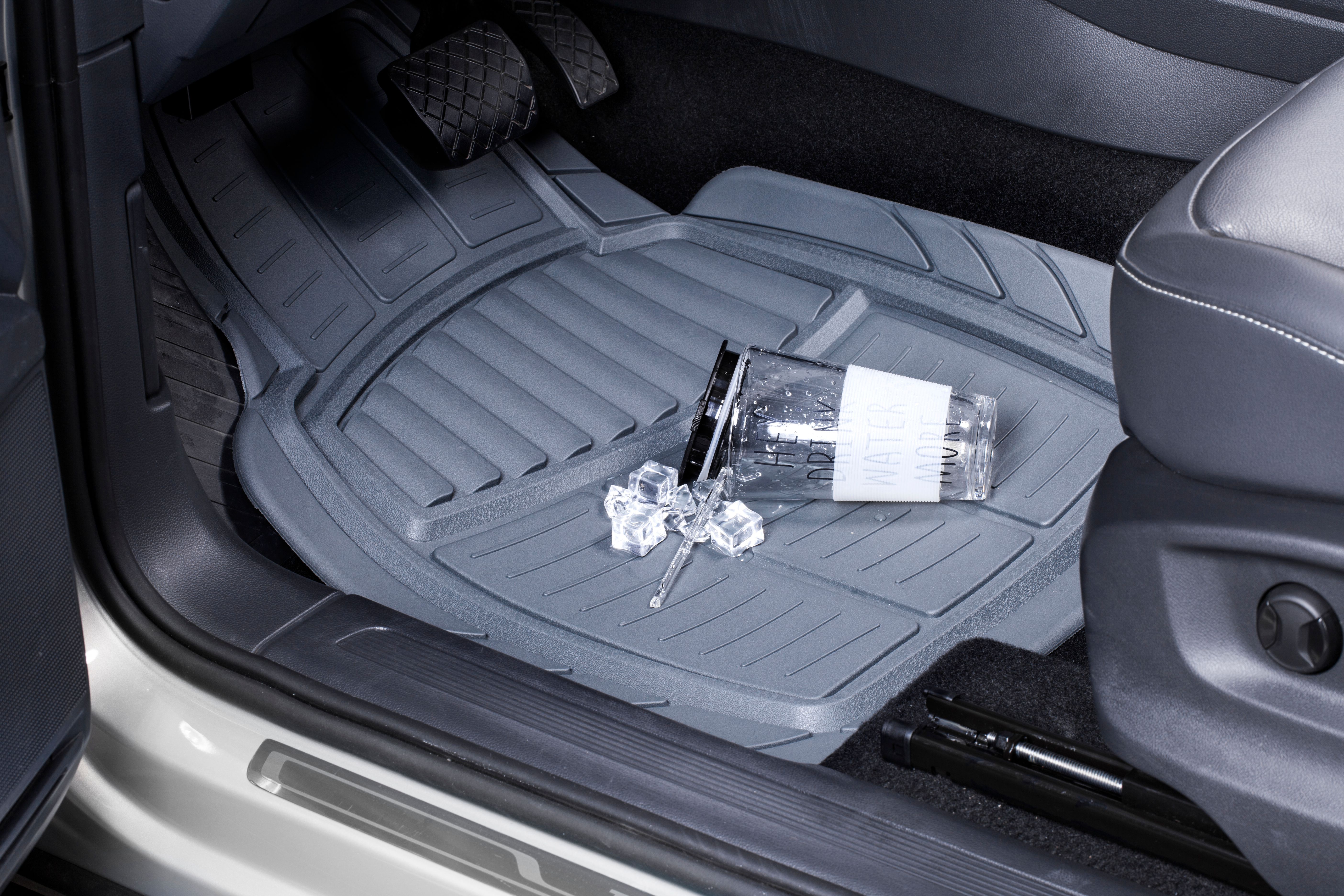 Auto Drive 4-Piece Universal Fit Car Floor Mats, Grey photo 7