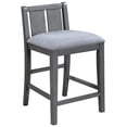 thumbnail image 5 of Graham 3-Piece Counter Height Dining Set with USB Charging, Shelves and 2 Chairs, Gray, 5 of 10