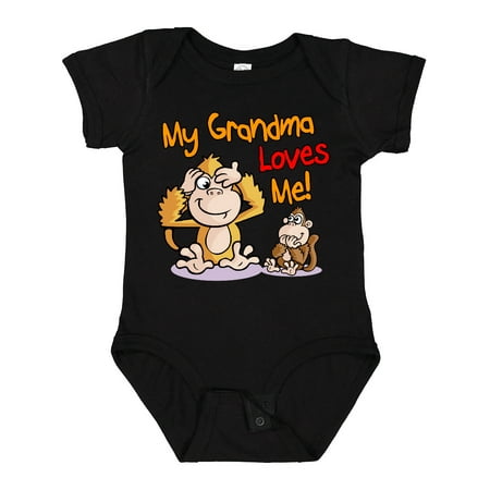 

Inktastic My Grandma Loves Me Monkey Boys or Girls Baby Bodysuit