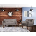 thumbnail image 2 of OS Home and Office Furniture 51.5" Mid-Century Fabric Loveseat in Cement Gray, 2 of 6