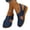 Blue, variant on Women's Perforated Sandals Adjustable Strap Wedge Slingback Open Side Breathable Boho Summer Vacation Footwear