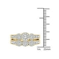 thumbnail image 4 of 1 Carat T.W. Diamond Cluster 10kt Yellow Gold Engagement Ring Set, 4 of 5
