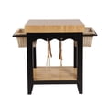 thumbnail image 6 of Kolton Square Kitchen Island, Black and Natural with Butcher Block Top, 6 of 11