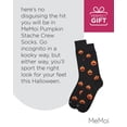 thumbnail image 7 of MeMoi Women's Pumpkin Stache Halloween Crew Socks - Mens - Male, 7 of 7