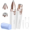 thumbnail image 6 of Facial & Eyebrow 2 in 1 Rechargeable Hair Remover for Women ,For Face Eyebrows Peach Fuzz Lips Trimmer with Light,Painless Electric Hair Removal, 6 of 25