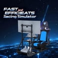 thumbnail image 3 of Racing Simulator Cockpit with Monitor Mount Fits for Logitech G923/G29/G920, Fanatec, Thrustmaster, and PXN, Adjustable Driving Simulators Without Handbrake, Pedals, Shift and Monitor, 3 of 7