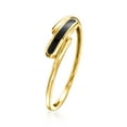 thumbnail image 3 of Ross-Simons Black Enamel Bypass Ring in 10kt Yellow Gold, Women's, Adult, 3 of 8
