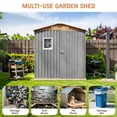 thumbnail image 5 of Outvue 6x4FT Outdoor Steel Storage Shed with Lockable Door, 5 of 8