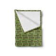 thumbnail image 2 of Ethnic Soft Flannel Fleece Throw Blanket, Composition of Stripes with Ornamental Motifs Checkered Squares Illustration, Cozy Plush for Indoor and Outdoor Use, 50" x 70", Multicolor, by Ambesonne, 2 of 6