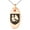 Rose, variant on Stainless Steel Dragon Guardian Coat of Arms Shield Engraved Small Oval Charm Pendant Necklace