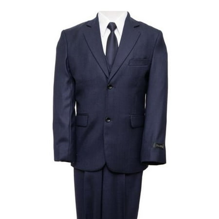 Stitch 3 Button Suits - Mens Suits 2 Button Front Closure Interior Pick Stitching Boys Suits Navy - 3