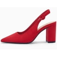 thumbnail image 2 of Women's Pointed Toe Block Heel Pumps Slingback Chunky Heel Slip On Work Party Dress Shoes, 2 of 3