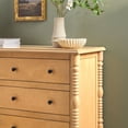 thumbnail image 3 of Vivienne Walker Edison Easy Assembly Solid Wood Spindle 6-Drawer Dresser - Natural, 3 of 19