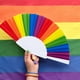 thumbnail image 3 of Abanicos ArcoíRis, Paquete de 12 Ventiladores, Ventiladores Plegables PortáTiles LGBTQ ArcoíRis, Ventiladores de Mano Plegables, Decoraciones para Fiestas, 3 of 7