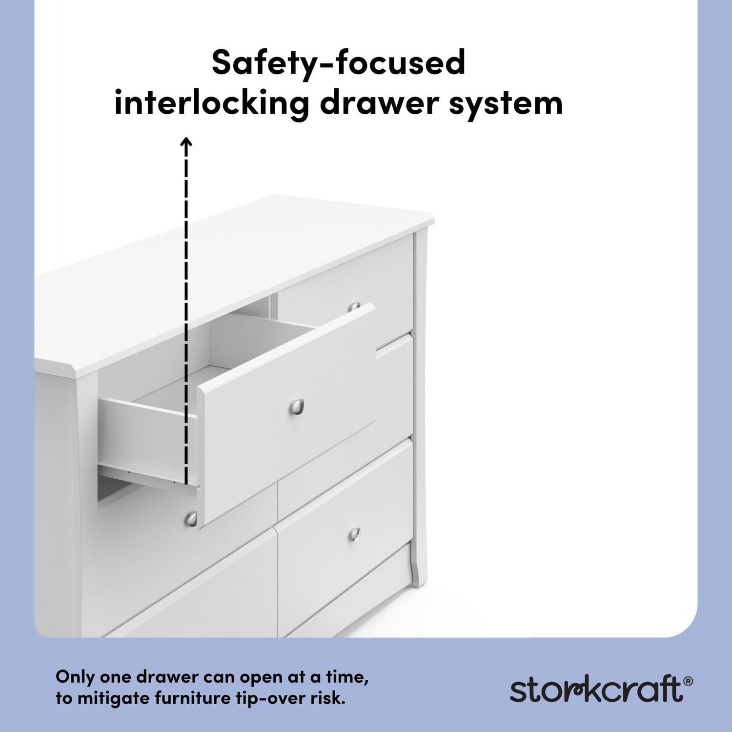 Storkcraft Crescent 6-Drawer Double Dresser