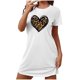 thumbnail image 2 of Camisón corto de talla grande para mujer, camisón de manga corta con estampado de pecho a la moda, camisón para mujer, 2 of 5