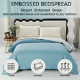 thumbnail image 3 of Elegant Solid Color Eobossed Bedspread Lightweight & Breathable for Bedroom, 3 of 6
