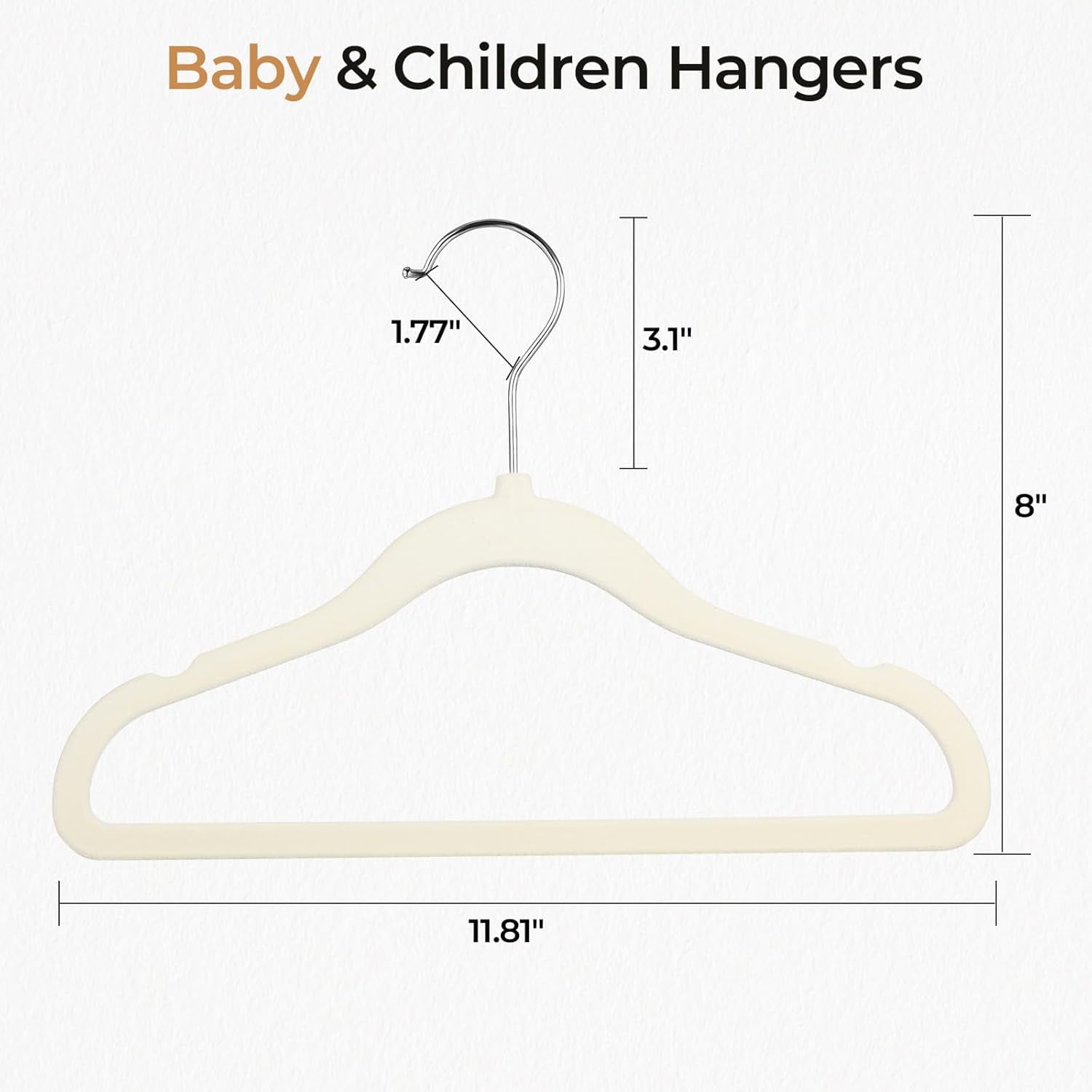 Kids Hangers Velvet 50 Pack 14" - Kids Felt Hangers Non Slip Toddler Hanger Childrens Hanger for Kid Blue,14.3 inch 50 Pack