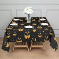 thumbnail image 3 of Horror Pumpkin Ghost Square Table Cloth Wrinkle Resistant Washable Happy Halloween Tablecolths Tablecloth for Halloween Party Decoration (60x60 Inch), 3 of 6