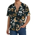 thumbnail image 3 of Fotbe Dogs print Short Sleeve Button Down Shirts for Men Casual Summer Beach Wrinkle Free Shirt-XX-Large, 3 of 7