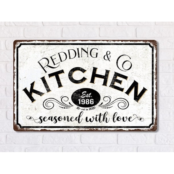 Decoración de cocina de estilo rústico, arte de cocina, arte de pared de cocina vintage, arte de cocina, letrero de cocina, letreros de cocina, estilo rústico, década de 1940, tamaño: 8 x 12 pulgadas
