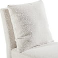 thumbnail image 6 of Furniture of America Jaine Modern Boucle Chenille Pillow Back Dining Side Chair with Casters, White, 6 of 12