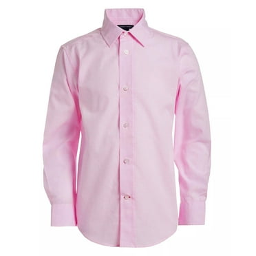 Tommy Hilfiger PINK Big Boys Long-Sleeve Button-up Shirt, US 12R