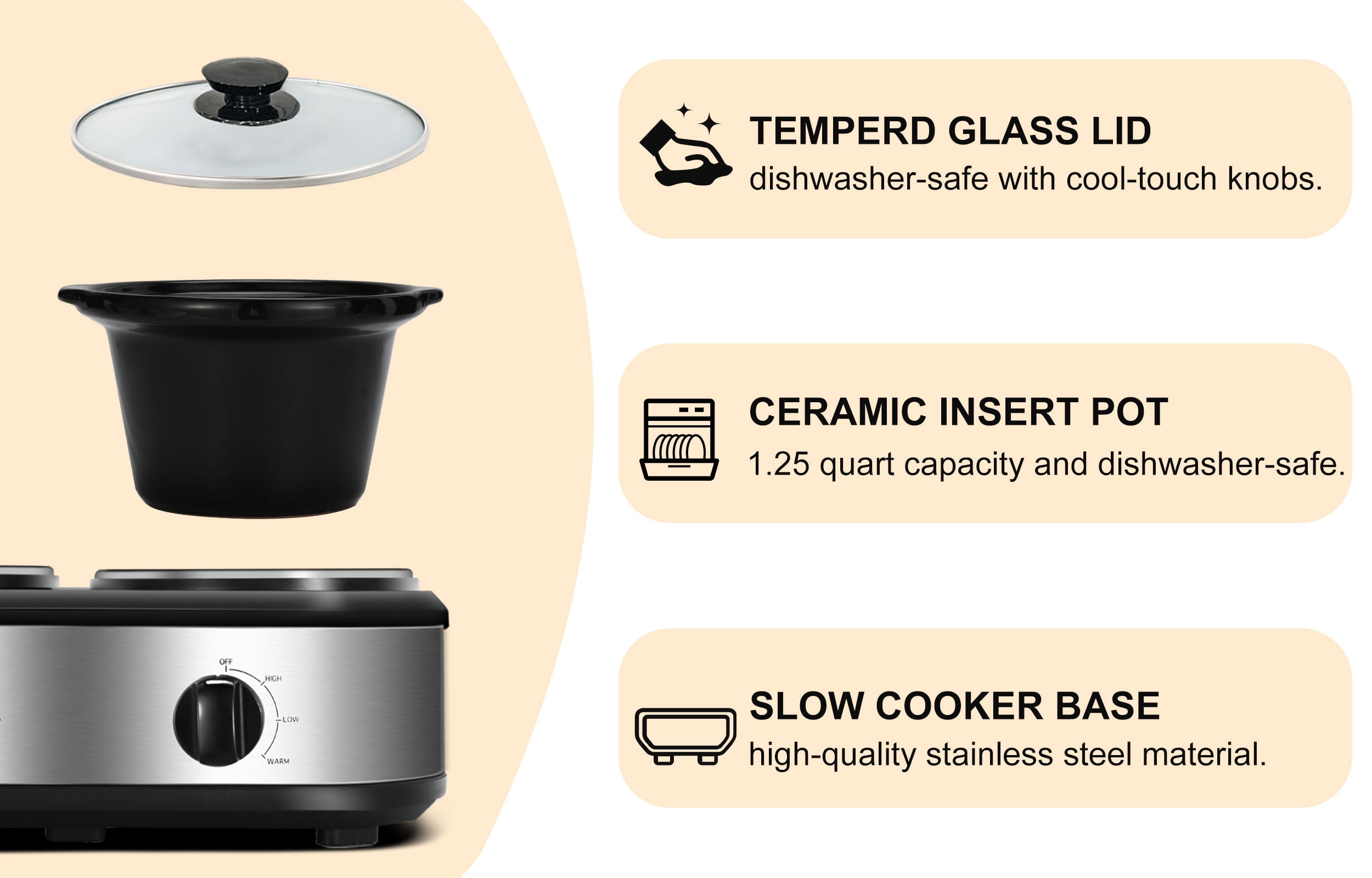 Chef's Counter 2 piece Rice & Slow Cooker Combo Set