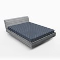 thumbnail image 1 of Ambesonne Japanese Fitted Sheet, Floral Checked Tile, Full Size, Dark Blue Grey, 1 of 2