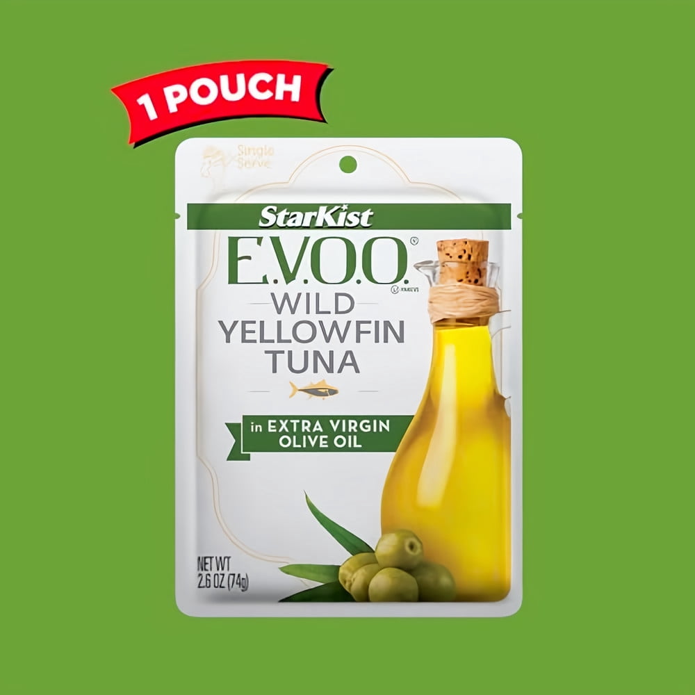 StarKist Selects Yellowfin Tuna in Extra Virgin Olive Oil, 2.6 Ounce Pouch (Pack of 8)