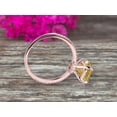 thumbnail image 3 of 1.50 Carat 7x5mm Emerald Cut Champagne Diamond Moissanite Engagement Ring Custom Ring 10K Rose gold Ring, 3 of 5
