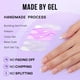 thumbnail image 4 of Gel corto Press On Nails BTartBox con punta francesa y almendras blancas, 4 of 7