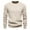 Khaki, variant on Dolkfu Casual Fall Sweaters for Men 2025 Black Cable Knit Sweater Mens Basic Solid Crew Neck Pullovers L