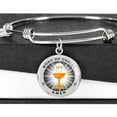 thumbnail image 3 of Body Of Christ Communion Stainless Steel or 18k Gold Circle Bangle Bracelet, 3 of 8