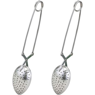HIC Kitchen Snap Spoon Tea Infuser, 18/8 Stainless Steel, Set of 2, For Loose Leaf Tea and Mulling Spices