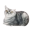 thumbnail image 4 of Almohada con forma de gato, suave y cómoda, reposacabezas realista, linda y corta de peluche para Estilo D, 4 of 9