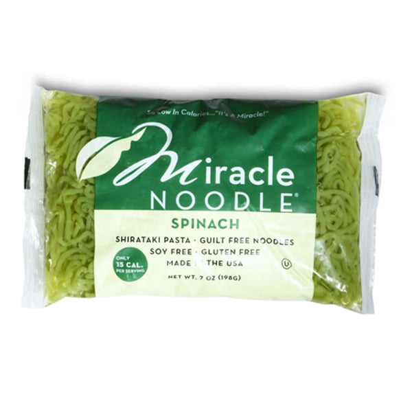 Miracle Noodle Spinach Shirataki Pasta 7 oz Bags Pack of 6 Walmart