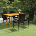 thumbnail image 1 of vidaXL 5 Piece Garden Dining Set Black, 1 of 5